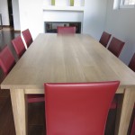 white oak dining table